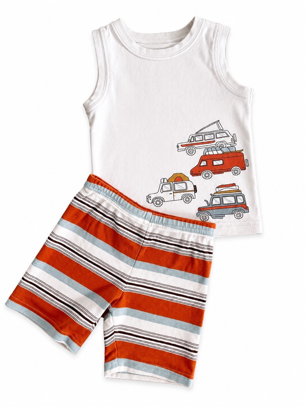 Just One You by Carter’s 2T Camping Outfit Set | Camper Tank & Striped Shorts
